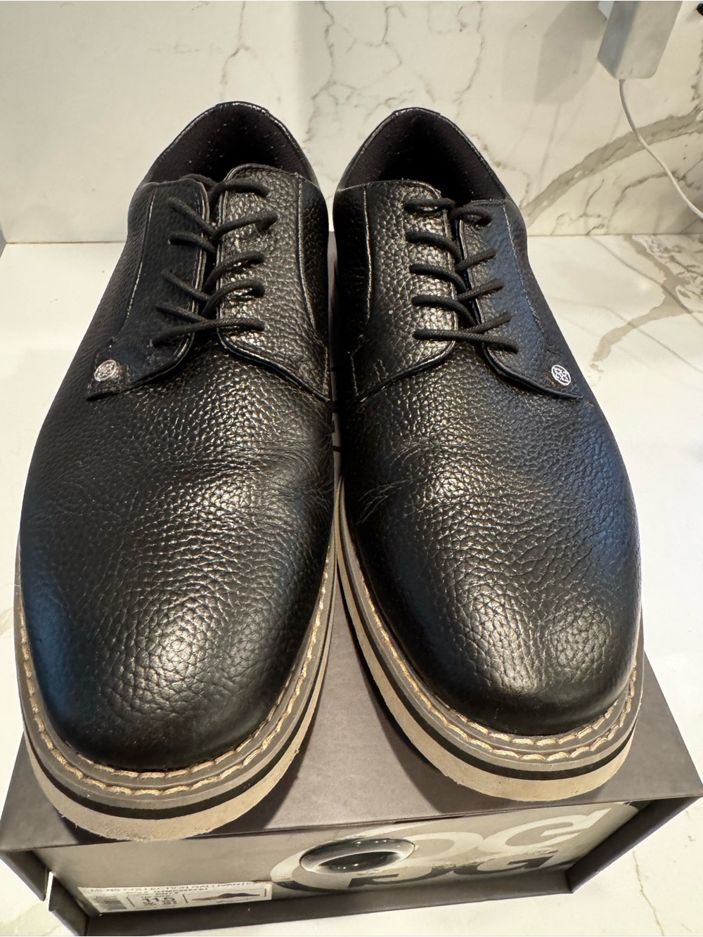 G/fore men’s golf shoes, pebbled leather with box